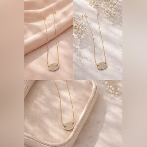 Gold Pavé Disc Necklace - Elegant Layering Pendant